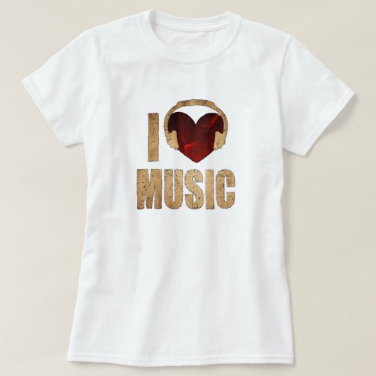 I Liebe Music T - Shirt (Design vorne)