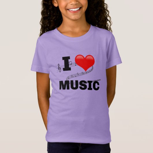 I Liebe Music T - Shirt (Vorderseite)
