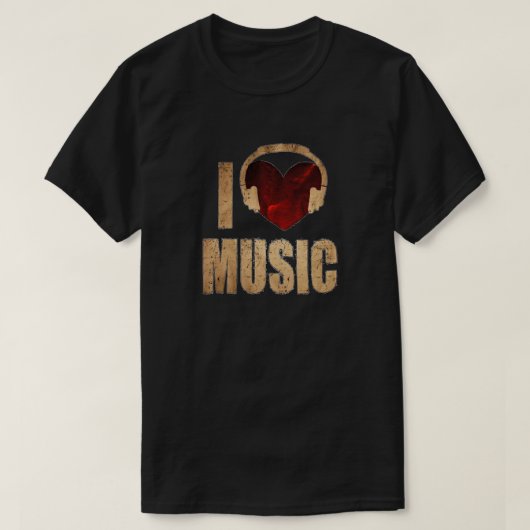 I Liebe Music T - Shirt (Design vorne)