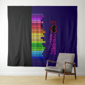 I Liebe Music Tapestry Wandteppich (Beispiel (Horizontal))