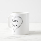 I Liebe Music Tasse (Vorderseite Links)