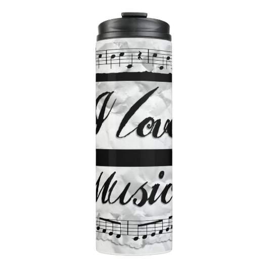 I Liebe Music Thermosbecher (Vorderseite)