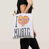 I Liebe Music Yellow Orange Mandala Heart Tasche (Von Nahem)