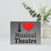 I Liebe Musical Theater Postkarte (Stehend Vorderseite)