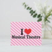 I Liebe Musical Theater Postkarte (Stehend Vorderseite)
