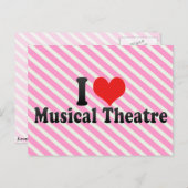I Liebe Musical Theater Postkarte (Vorne/Hinten)