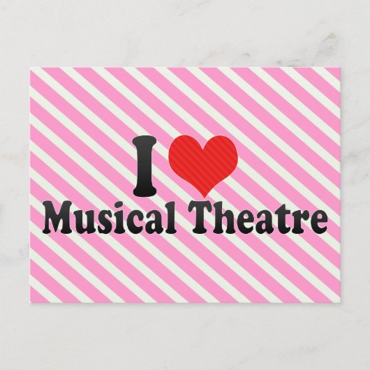 I Liebe Musical Theater Postkarte (Vorderseite)