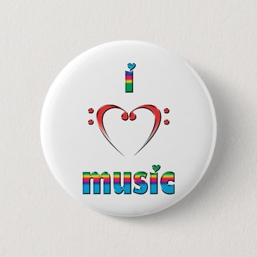 I Liebe-Musik Button (Vorderseite)