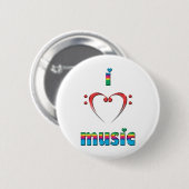 I Liebe-Musik Button (Vorne & Hinten)