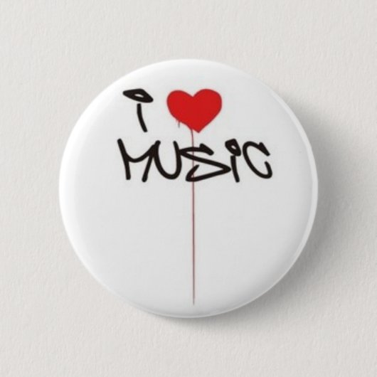I Liebe-Musik Button (Vorderseite)