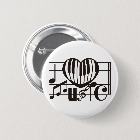 I LIEBE-MUSIK BUTTON (Vorne & Hinten)