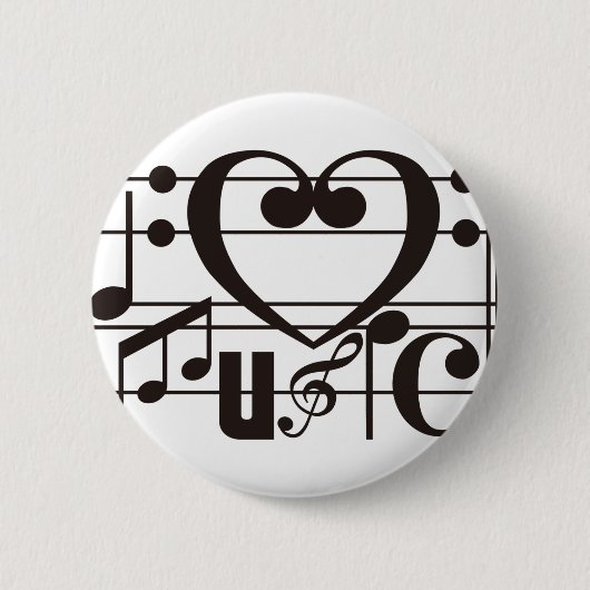 I LIEBE-MUSIK BUTTON (Vorderseite)