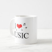 I Liebe-Musik Kaffeetasse (Vorderseite Links)