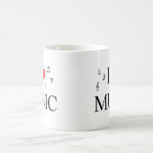 I Liebe-Musik Kaffeetasse (Mittel)