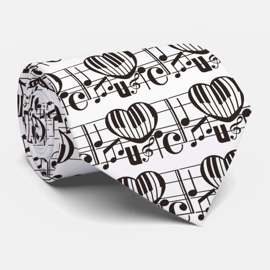 I LIEBE-MUSIK KRAWATTE (Gerollt)