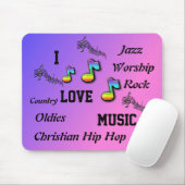 I LIEBE MUSIK MOUSEPAD (Mit Mouse)