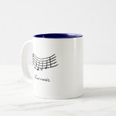 I Liebe Musik, Noten auf großformatigen Tasse (Vorderseite Links)