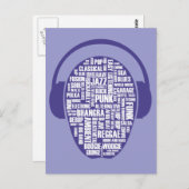 I Liebe Musik Postcard Postkarte (Vorne/Hinten)