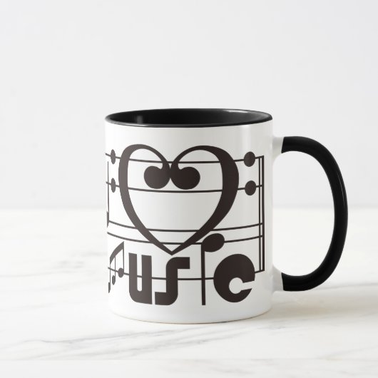 I LIEBE-MUSIK TASSE (Rechts)