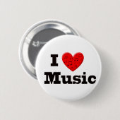 I Liebe-Musik und Herz Button (Vorne & Hinten)