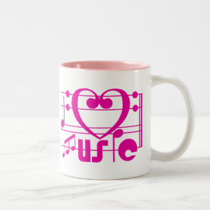 I LIEBE-MUSIK ZWEIFARBIGE TASSE