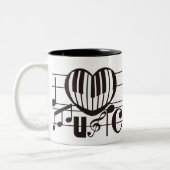 I LIEBE-MUSIK ZWEIFARBIGE TASSE (Links)
