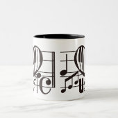 I LIEBE-MUSIK ZWEIFARBIGE TASSE (Mittel)