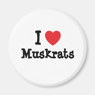 I Liebe Muskratzen Herz Brauch personalisiert Magnet