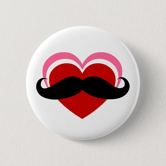 I LIEBE MUSTACHE BUTTON (Vorderseite)