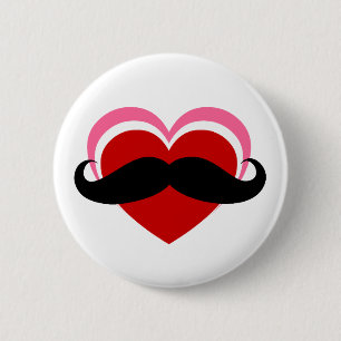 I LIEBE MUSTACHE BUTTON