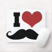 I Liebe Mustache Mousepad (Mit Mouse)