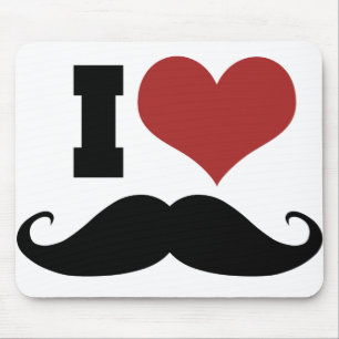 I Liebe Mustache Mousepad