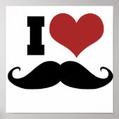 I Liebe Mustache Poster (Vorne)