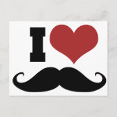 I Liebe Mustache Postkarte (Vorderseite)