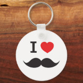 I Liebe Mustache Schlüsselanhänger (Vorderseite)