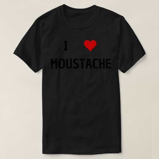 i Liebe mustache T-Shirt (Design vorne)