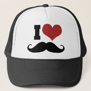 I Liebe Mustache Truckerkappe