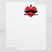 I Liebe Mustaches Briefpapier (Vorne/Hinten)