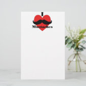 I Liebe Mustaches Briefpapier (Stehend Vorderseite)