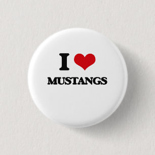 I Liebe-Mustangs Button