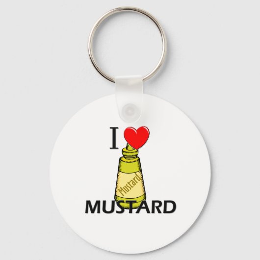 I Liebe Mustard Schlüsselanhänger (Vorderseite)