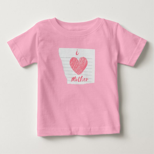 i Liebe Mutter Baby T-shirt (Vorderseite)