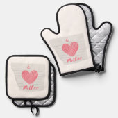i Liebe Mutter Ofenhandschuh & Topflappen-Set (Vorderseite/Rückseite)