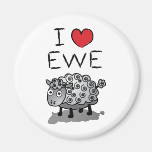 I Liebe-Mutterschaf! Valentinstag Magnet