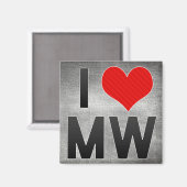 I Liebe MW Magnet (Vorderseite/Rückseite)
