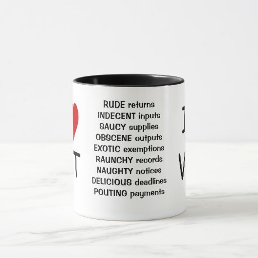 I Liebe MwSt - dreiseitige MwSt-Tasse Tasse (Zentrum)