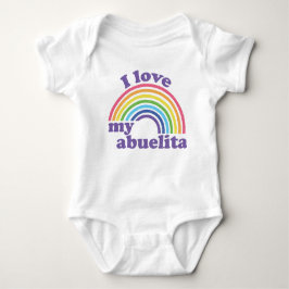 I Liebe My Abuelita - Niedlicher Regenbogen Baby Strampler