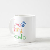 I Liebe My Abuelo (Handprints) Kaffeetasse (Vorderseite Links)