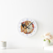 I Liebe My Airedale Runde Wanduhr (Zuhause)
