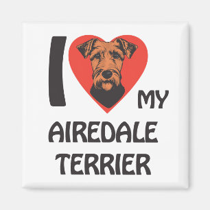 I Liebe My Airedale Terrier Niedlich & Proud Dog L Magnet